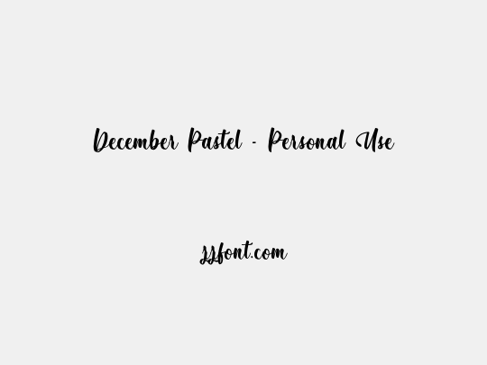 December Pastel - Personal Use