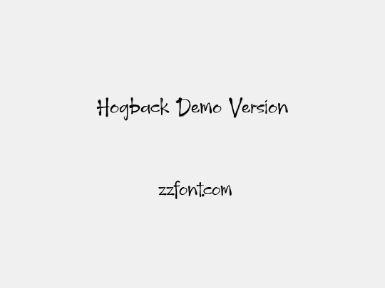 Hogback Demo Version