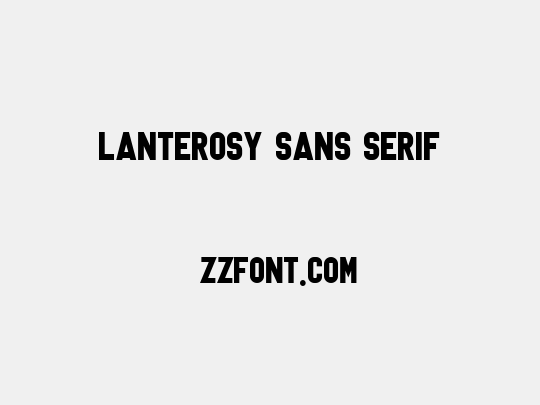 Lanterosy Sans Serif