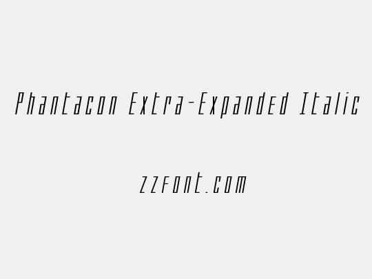 Phantacon Extra-Expanded Italic