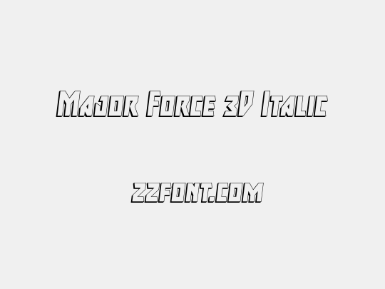Major Force 3D Italic