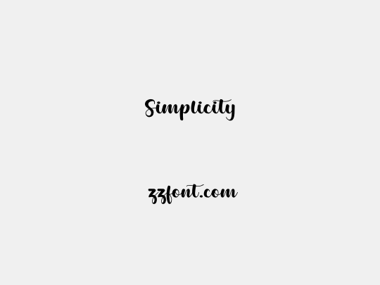 Simplicity