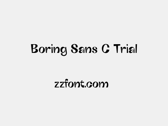 Boring Sans C Trial