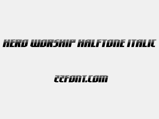 Hero Worship Halftone Italic