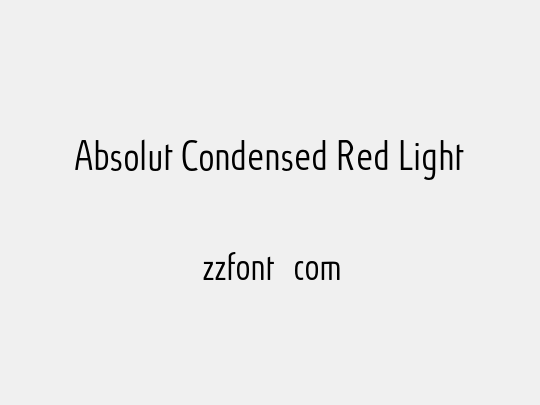 Absolut Condensed Red Light