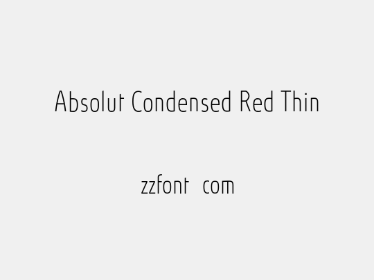 Absolut Condensed Red Thin