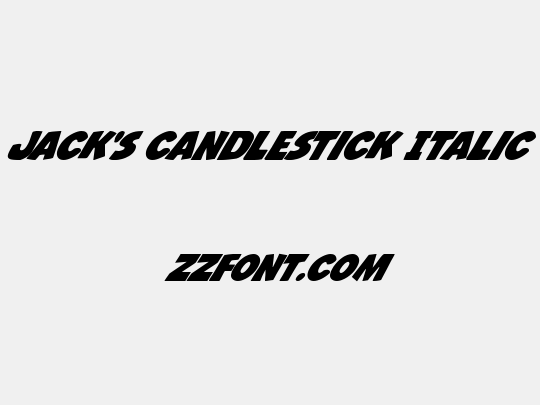 Jack's Candlestick Italic