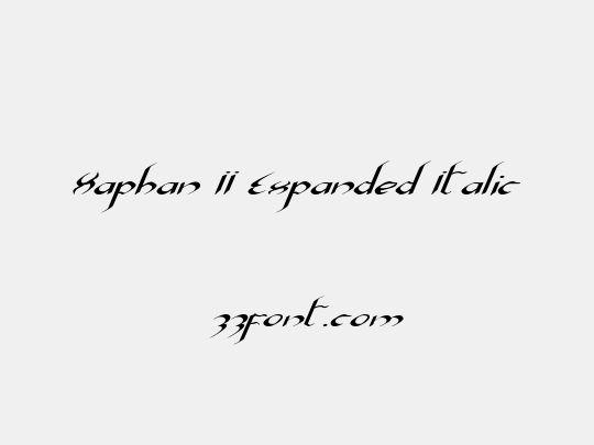 Xaphan II Expanded Italic