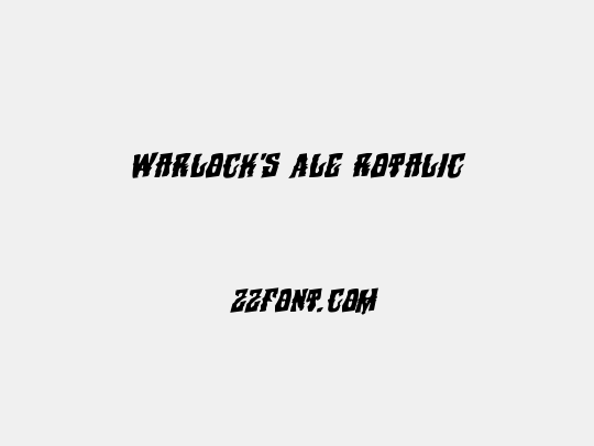 Warlock's Ale Rotalic