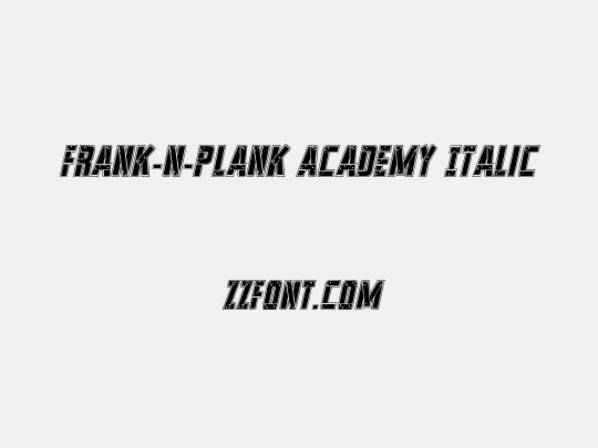 Frank-n-Plank Academy Italic