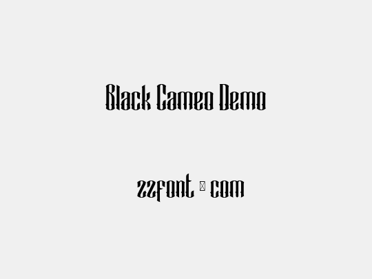 Black Cameo Demo