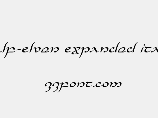 Half-Elven Expanded Italic