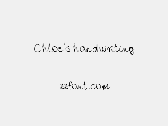 Chloe's handwriting