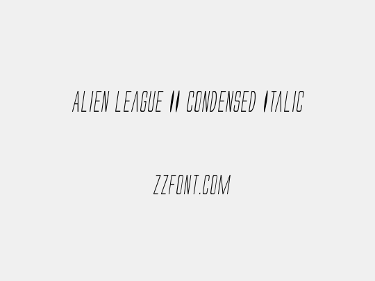 Alien League II Condensed Italic