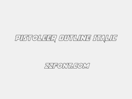 Pistoleer Outline Italic