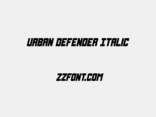 Urban Defender Italic