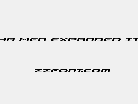 Alpha Men Expanded Italic