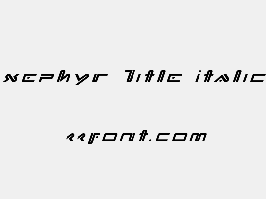 Xephyr Title Italic