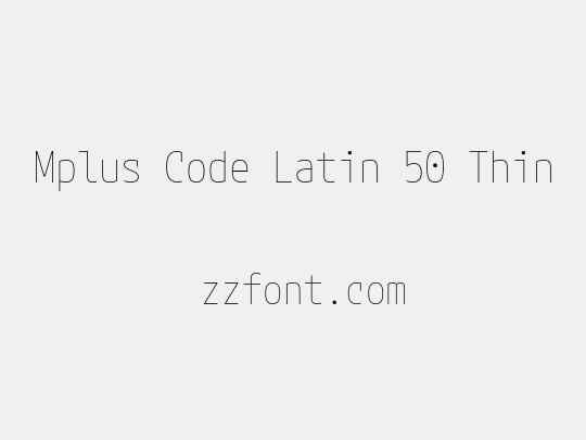 Mplus Code Latin 50 Thin