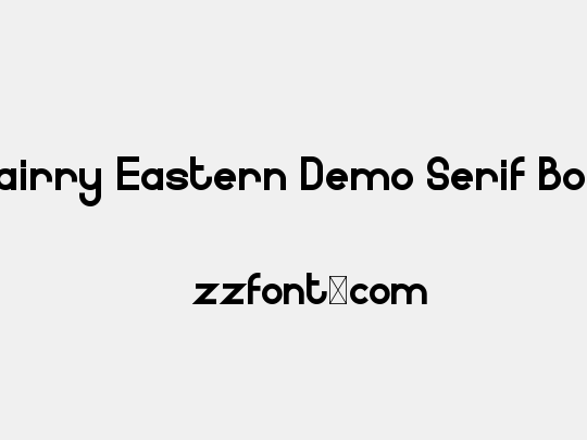 Fairry Eastern Demo Serif Bold