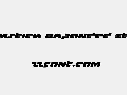 Boomstick Expanded Italic