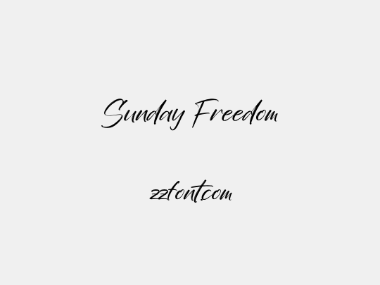Sunday Freedom
