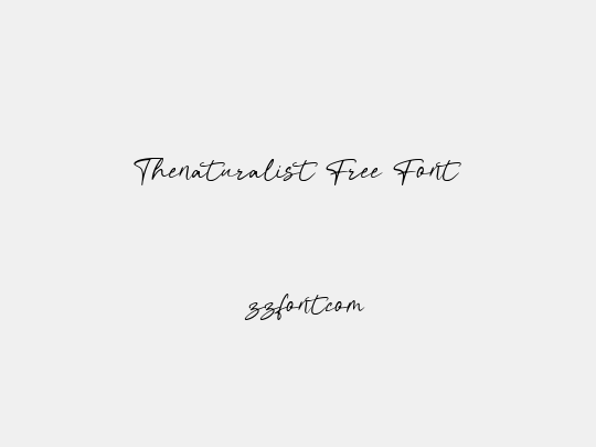 Thenaturalist Free Font