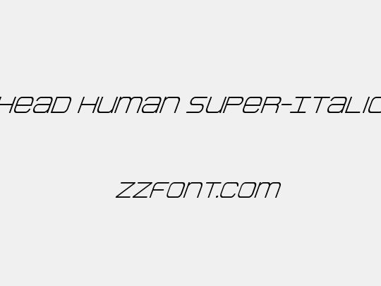Head Human Super-Italic