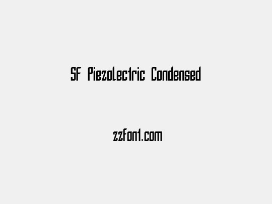 SF Piezolectric Condensed