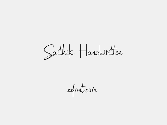 Saithik Handwritten