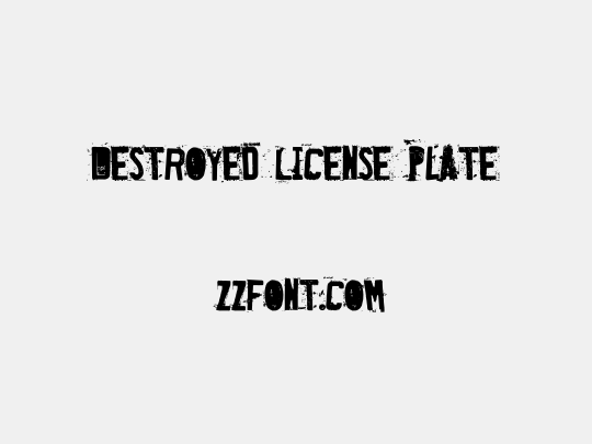 Destroyed License Plate