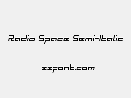 Radio Space Semi-Italic