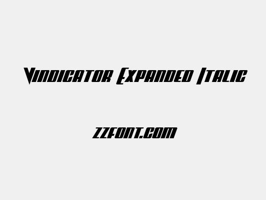 Vindicator Expanded Italic