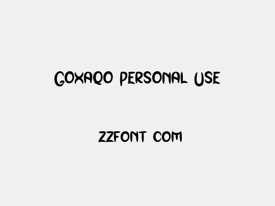 Goxaqo Personal Use