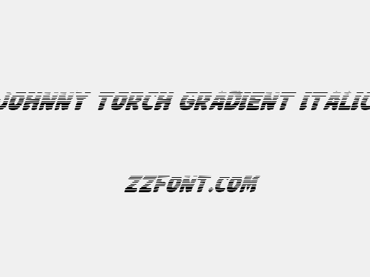 Johnny Torch Gradient Italic