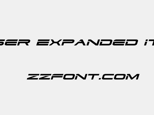 Dodger Expanded Italic