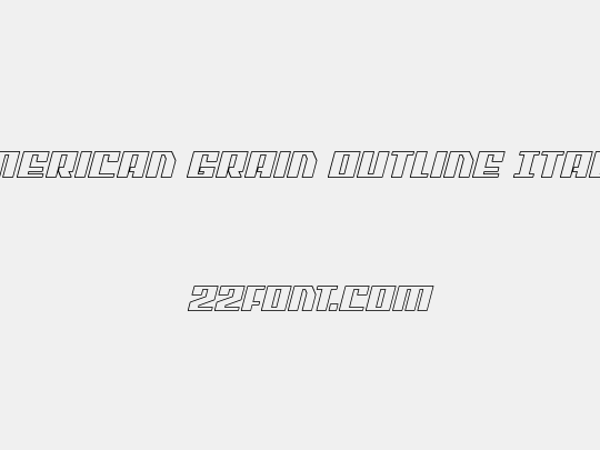 American Grain Outline Italic