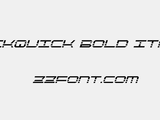 QuickQuick Bold Italic