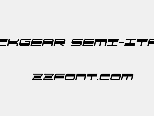 QuickGear Semi-Italic