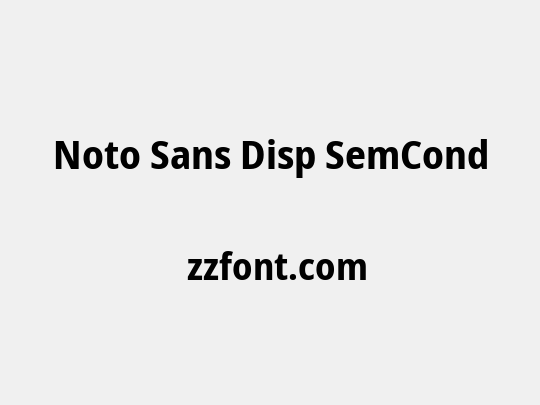 Noto Sans Disp SemCond