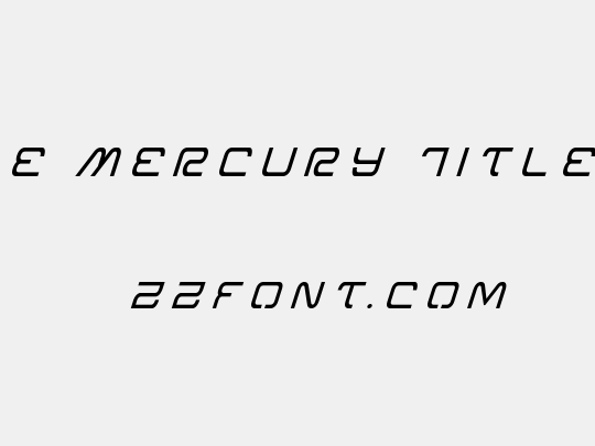 Miracle Mercury Title Italic