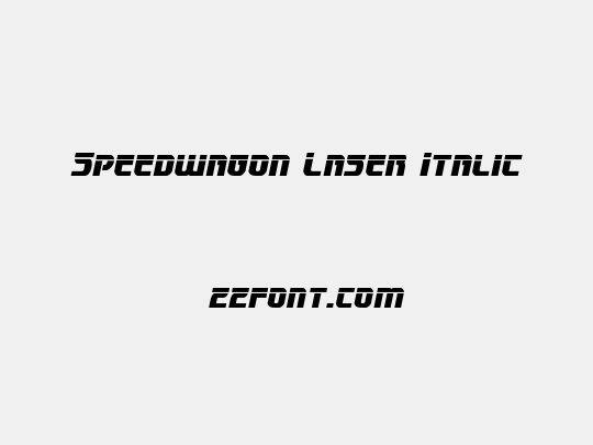 Speedwagon Laser Italic