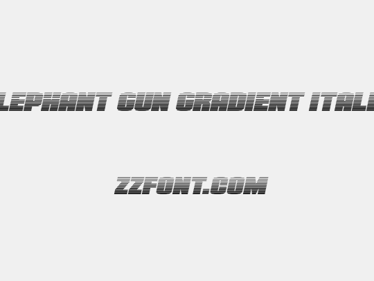 Elephant Gun Gradient Italic