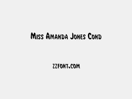 Miss Amanda Jones Cond