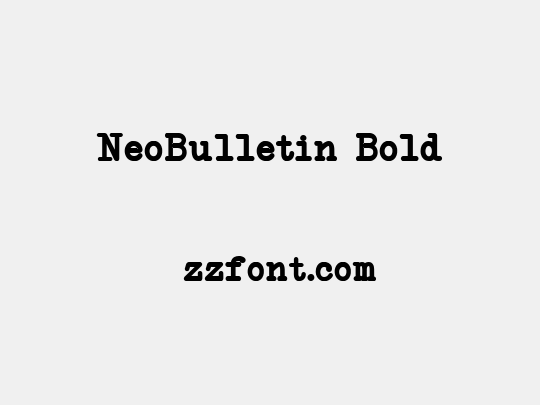 NeoBulletin Bold