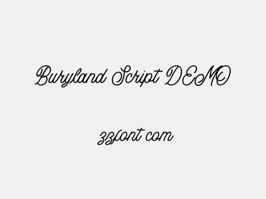 Buryland Script DEMO