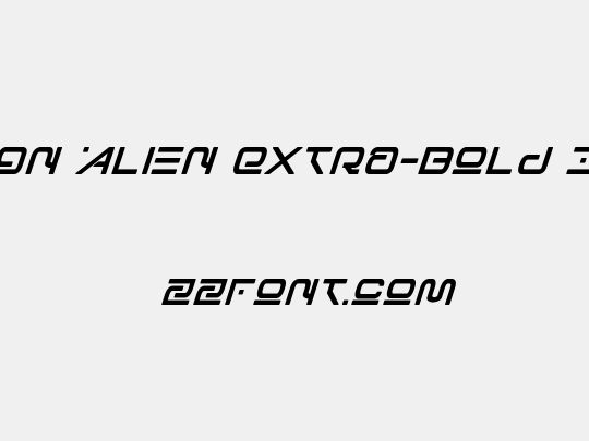 Foreign Alien Extra-Bold Italic