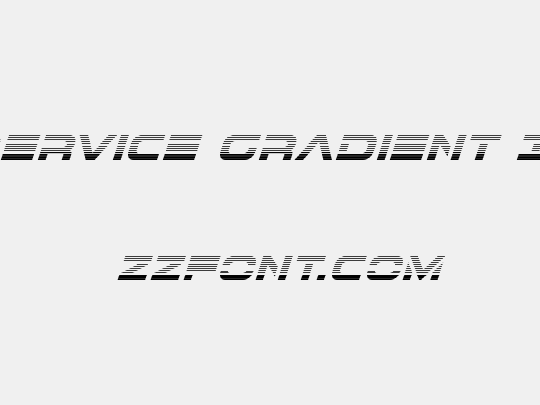 7th Service Gradient Italic