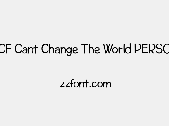 CF Cant Change The World PERSO