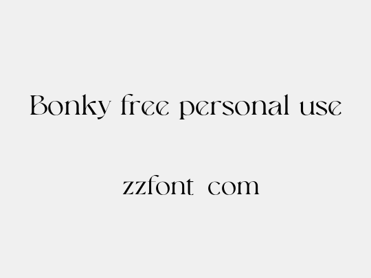 Bonky free personal use